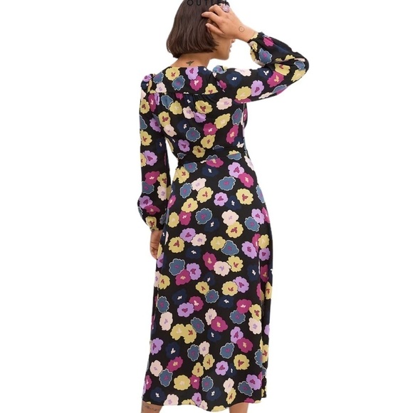 Kate Spade New York Winter Garden Floral Midi Wrap Dress - Picture 5 of 14